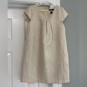 GAP Kids Gold/White Shift Dress - size M